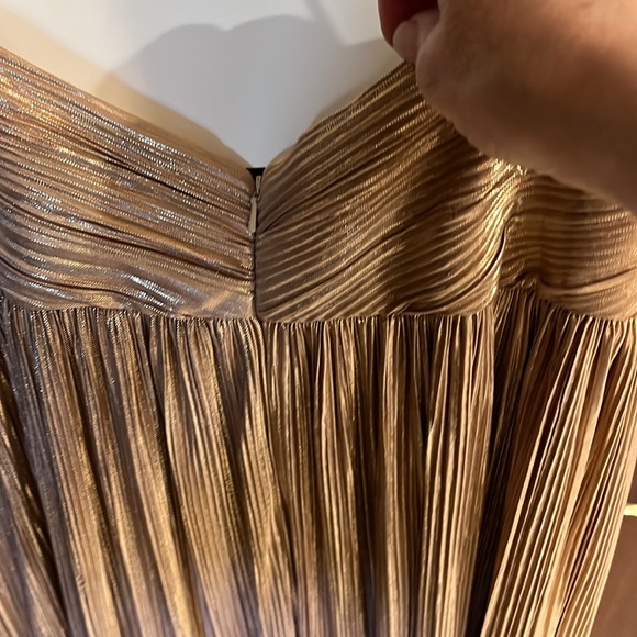 NWT Mac Duggal Metallic Ruched A-Line Gown Size 16 - Picture 5 of 16